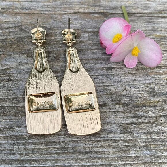 Sugarfix by Baublebar “Stop & Smell the Rose” Pink Champagne Earrings. NWT - Picture 5 of 7